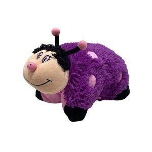 Pillow Pets Pee-wees Purple Ladybug Stuffed Pillow Toy Size 11" Wide x 9" Tall